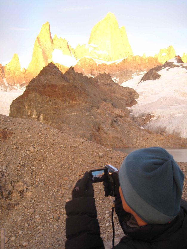Taking pictures of the Fitz Roy