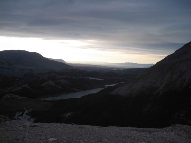 Walking down to the camp site again