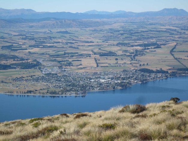 Dort unten ist Te Anau, von wo ich gestartet bin