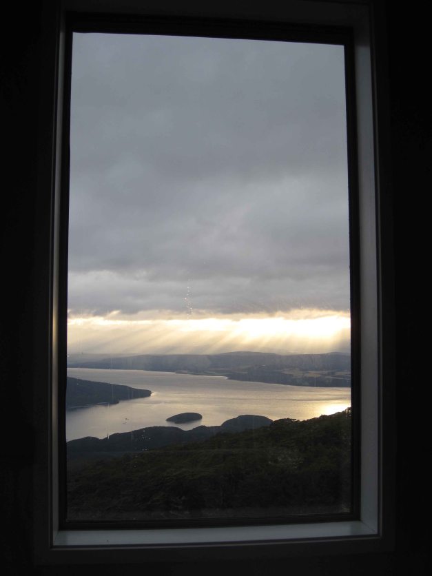 Der nächste Morgen: Aussicht vom Fenster der Luxmore Hütte