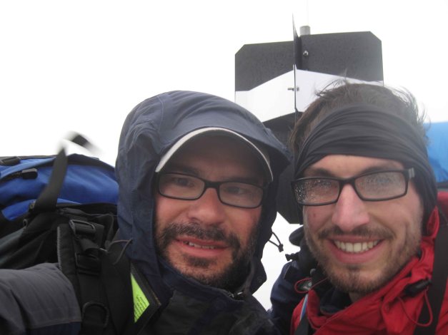 Aber wir waren oben - trotz Wind und einer Saukälte