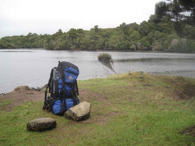Mittagsrast an der einzige Stelle ohne Wald, die ich gefunden habe...