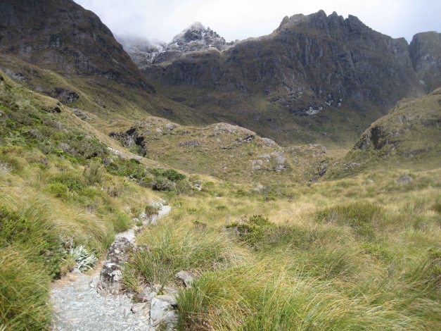 Auf dem Weg zum Harris Saddle