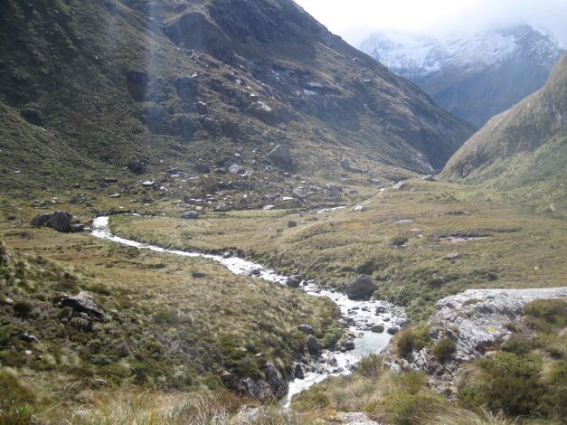 Auf dem Weg zum Harris Saddle