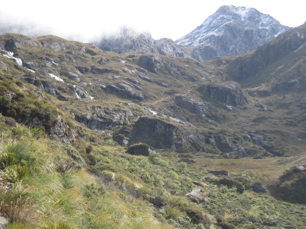 Auf dem Weg zum Harris Saddle