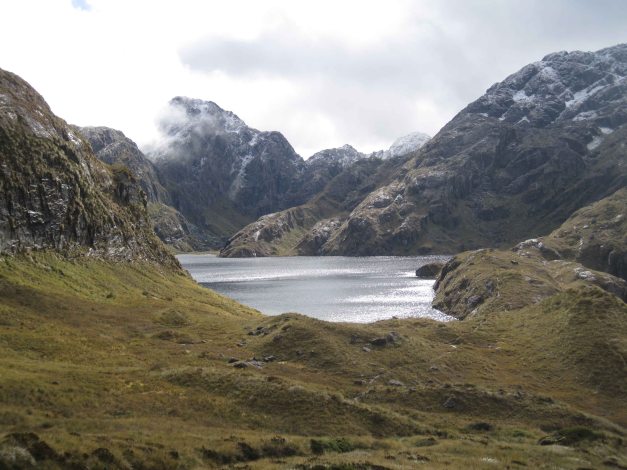 Auf dem Weg zum Harris Saddle