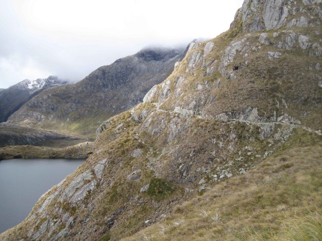Blick zurück mit Sicht auf den Weg...