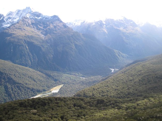 Aussicht von Harris Saddle hinunter ins nächste Tal