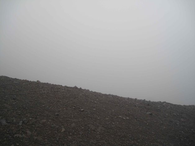 ...Upper Tama Lake. The majority of the people decided this to be the Upper Tama Lake and therefore to be the end of the journey. Let's go down again...