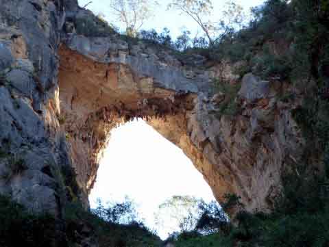 Back at the surface: A final glimpse of the arch above the Jenolan Caves